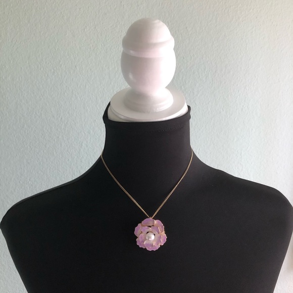 TL-B-738 Purple Peony Brooch